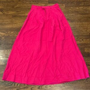 Anthropologie Bright Pink A-Line Skirt